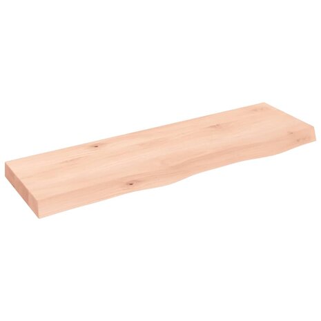 Wastafelblad 100x30x(2-6) cm onbehandeld massief hout 2