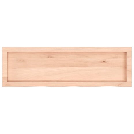 Wastafelblad 100x30x(2-6) cm onbehandeld massief hout 4