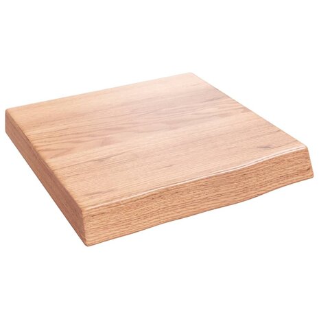 Wastafelblad 40x40x(2-6) cm behandeld massief hout lichtbruin 2