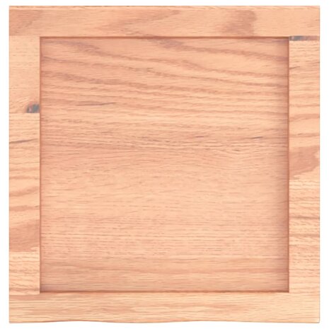 Wastafelblad 40x40x(2-6) cm behandeld massief hout lichtbruin 4