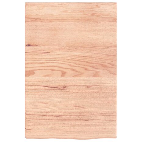 Wastafelblad 40x60x2 behandeld massief hout lichtbruin 3