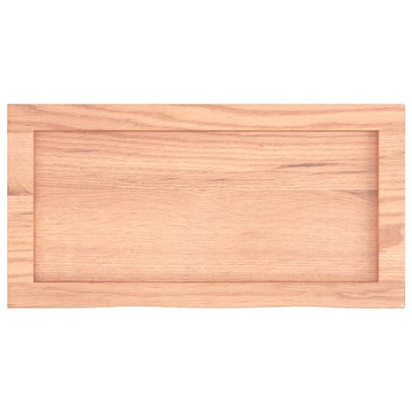 Wastafelblad 60x30x(2-4) cm behandeld massief hout lichtbruin 4