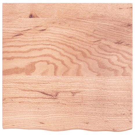 Wastafelblad 60x60x2 behandeld massief hout lichtbruin 3