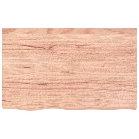 Wastafelblad 80x50x2 behandeld massief hout lichtbruin 3