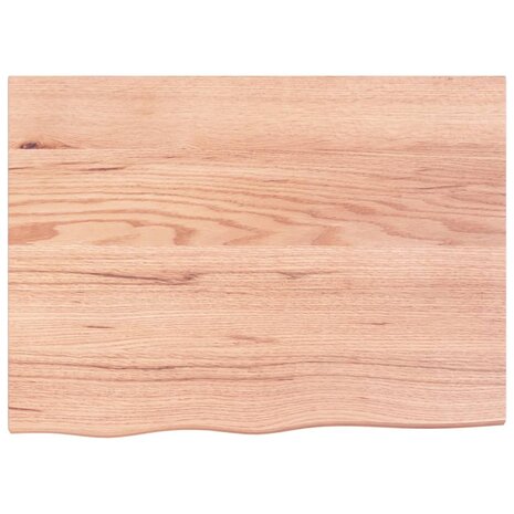 Wastafelblad 80x60x2 behandeld massief hout lichtbruin 3