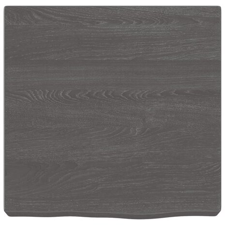 Wastafelblad 40x40x(2-6) cm behandeld massief hout donkerbruin 3