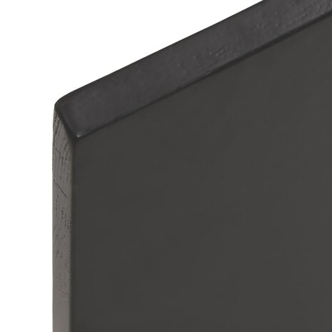 Wastafelblad 100x30x2 cm behandeld massief hout donkerbruin 5