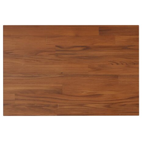 Wastafelblad 60x40x2,5cm behandeld massief hout donkerbruin 2