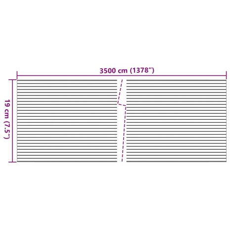 Tuinscherm 2 st marmergrindpatroon 35x0,19 m PVC grijs 8