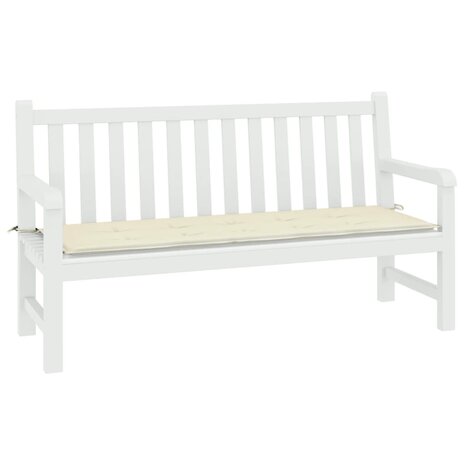 Tuinbankkussen 200x50x3 cm oxford stof crèmekleurig 3