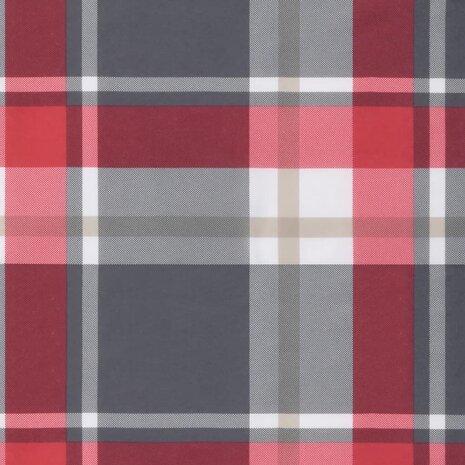 Tuinstoelkussens 2 st 100x50x3 cm oxford stof ruitpatroon rood 8