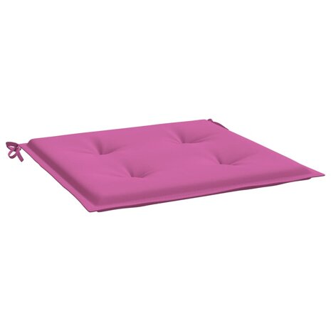 Tuinstoelkussens 4 st 40x40x3 cm stof roze 4