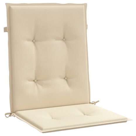 Tuinstoelkussens lage rug 2 st 100x50x3 cm oxford stof beige 3