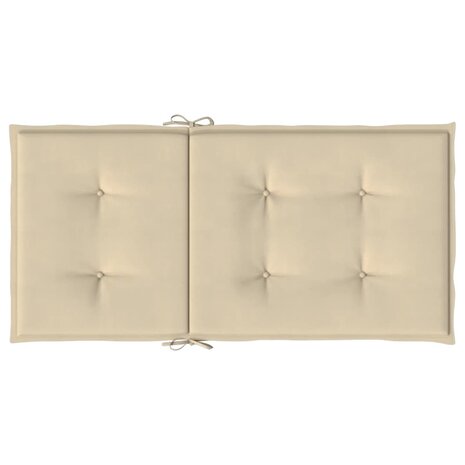 Tuinstoelkussens lage rug 2 st 100x50x3 cm oxford stof beige 6