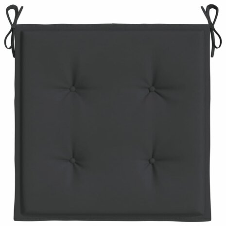 Tuinstoelkussens 2 st 50x50x3 cm oxford stof zwart 5