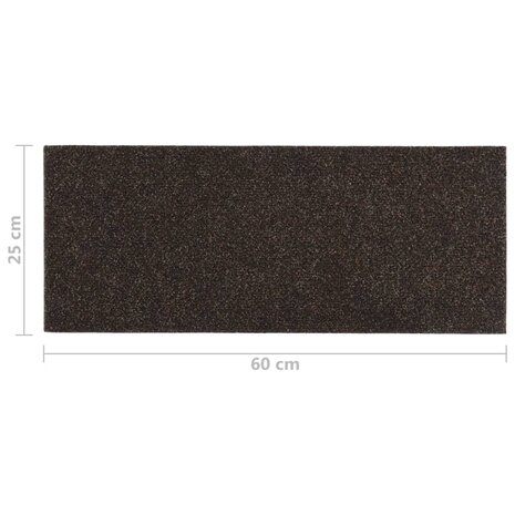 15 st Trapmatten zelfklevend rechthoekig 60x25 cm donkerbruin 7