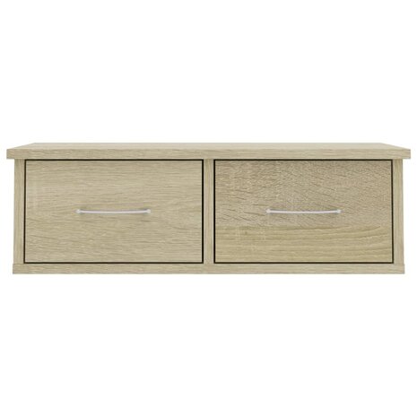Wandschap met lades 60x26x18,5 cm bewerkt hout sonoma eiken 4