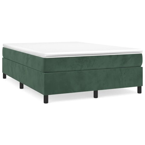 Boxspringframe fluweel donkergroen 140x200 cm 2