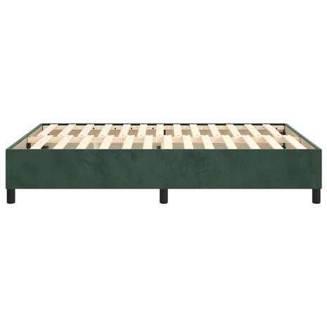 Boxspringframe fluweel donkergroen 140x200 cm 6