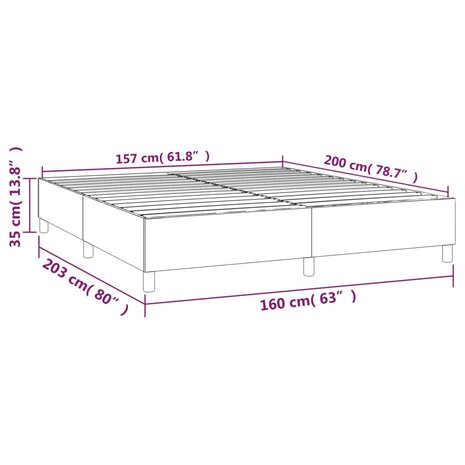 Boxspringframe fluweel donkergroen 160x200 cm 9