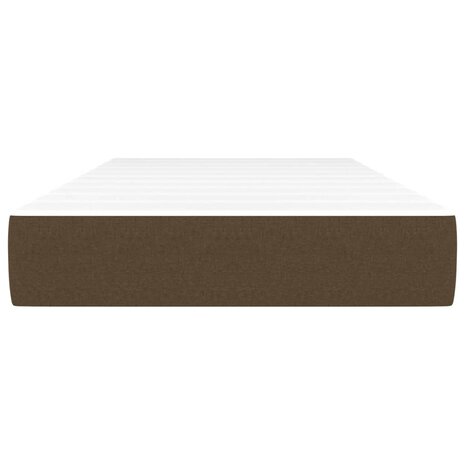 Pocketveringmatras 90x190x20 cm stof donkerbruin 3