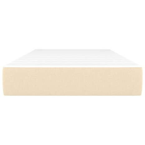 Pocketveringmatras 90x190x20 cm stof crèmekleurig 3