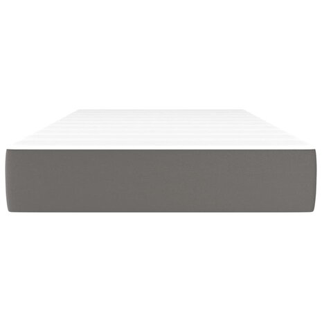Pocketveringmatras 90x190x20 cm kunstleer grijs 3