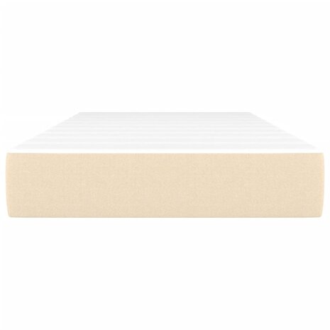Pocketveringmatras 90x200x20 cm stof crèmekleurig 3