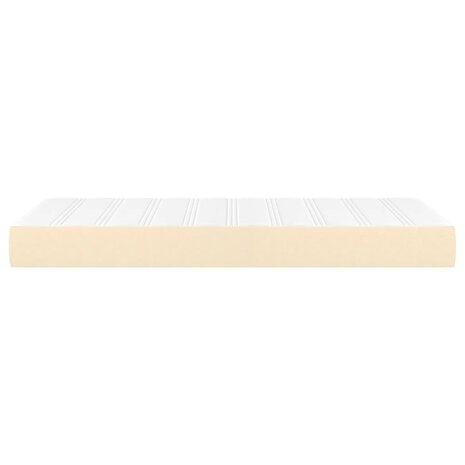 Pocketveringmatras 90x200x20 cm stof crèmekleurig 4