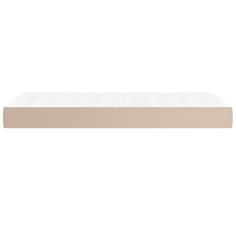 Pocketveringmatras 100x200x20 cm kunstleer cappuccinokleurig 4