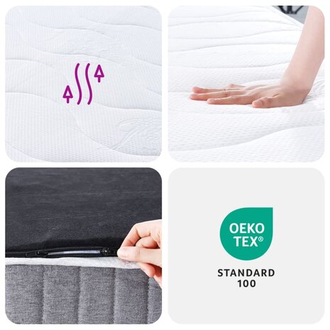 Pocketveringmatras middelhard 90x200 cm superkingsize 8
