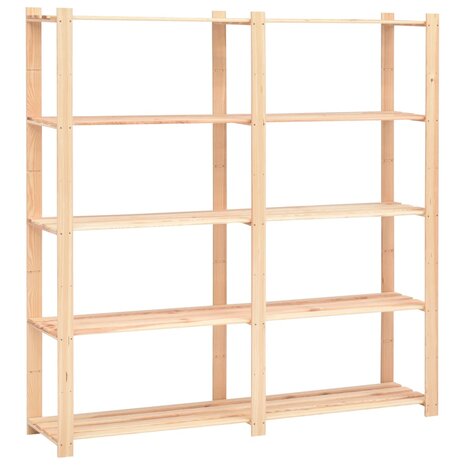 Opbergrek 5-laags 170x38x170 cm massief grenenhout 500 kg 1