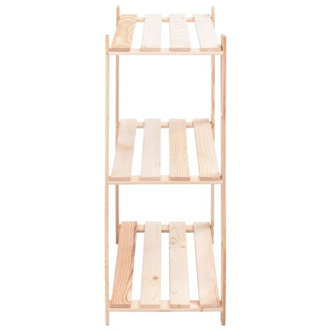 Opbergrekken 3-laags 3 st 80x38x90 cm massief grenenhout 150 kg 5