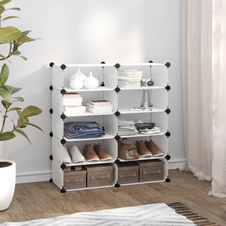 Schoenenrek 84x32x88,5 cm polypropeen transparant 1