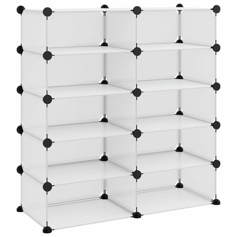 Schoenenrek 84x32x88,5 cm polypropeen transparant 2