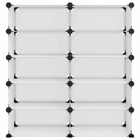 Schoenenrek 84x32x88,5 cm polypropeen transparant 3