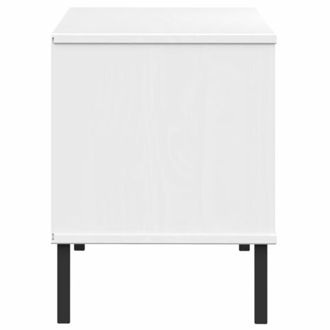 Schoenenrek met metalen poten OSLO 106x35x45 cm grenenhout wit 5