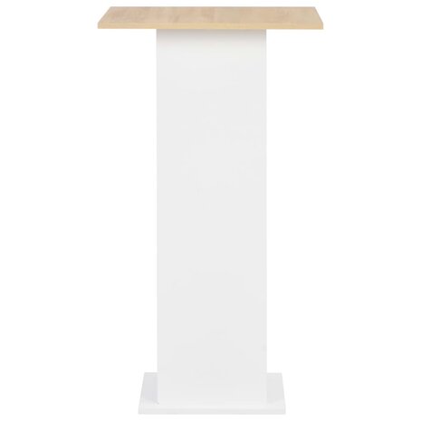 Bartafel 60x60x110 cm wit en sonoma eikenkleurig 3