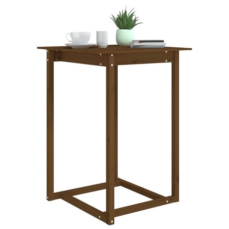 Bartafel 80x80x110 cm massief grenenhout honingbruin 5