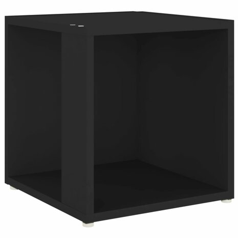 Bijzettafel 33x33x34,5 cm spaanplaat zwart 2
