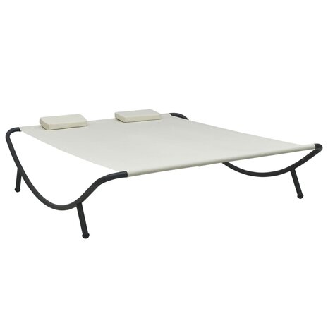 Loungebed stof crème 1