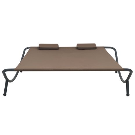 Loungebed stof bruin 2