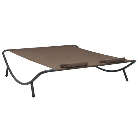 Loungebed stof bruin 4