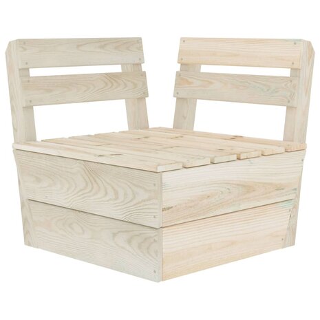 Tuinbank 2-zits pallet geïmpregneerd vurenhout 4