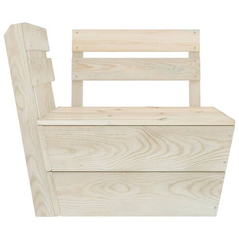 Tuinbank 2-zits pallet geïmpregneerd vurenhout 5