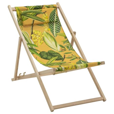 Madison Strandstoel La Grave 55x90x87 cm hout geel 1