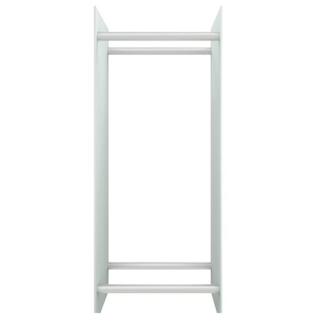 Haardhoutrek 40x35x100 cm gehard glas wit 3