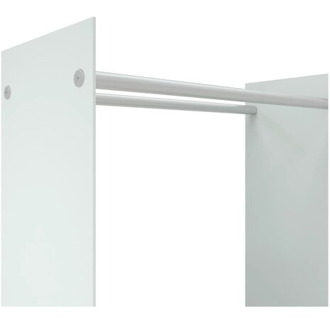 Haardhoutrek 80x35x100 cm gehard glas wit 5