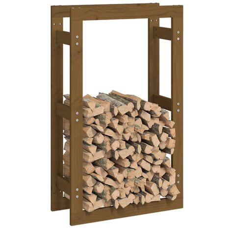 Haardhoutrek 60 x 25 x 100 cm massief grenenhout honingbruin 4