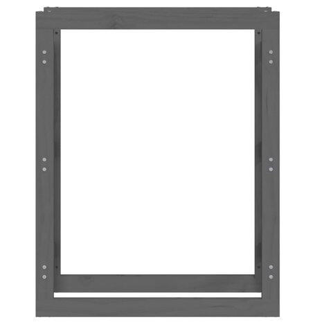 Haardhoutrek 80x25x100 cm massief grenenhout grijs 5